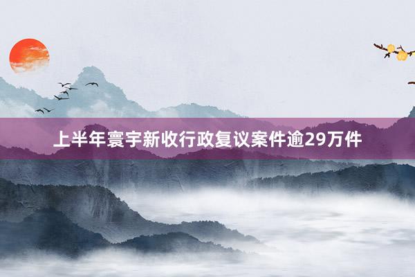 上半年寰宇新收行政复议案件逾29万件