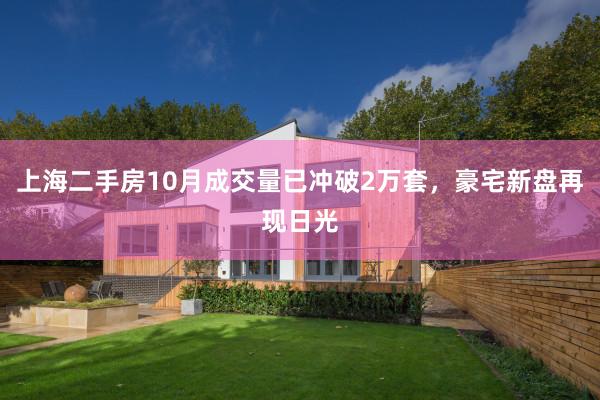 上海二手房10月成交量已冲破2万套，豪宅新盘再现日光